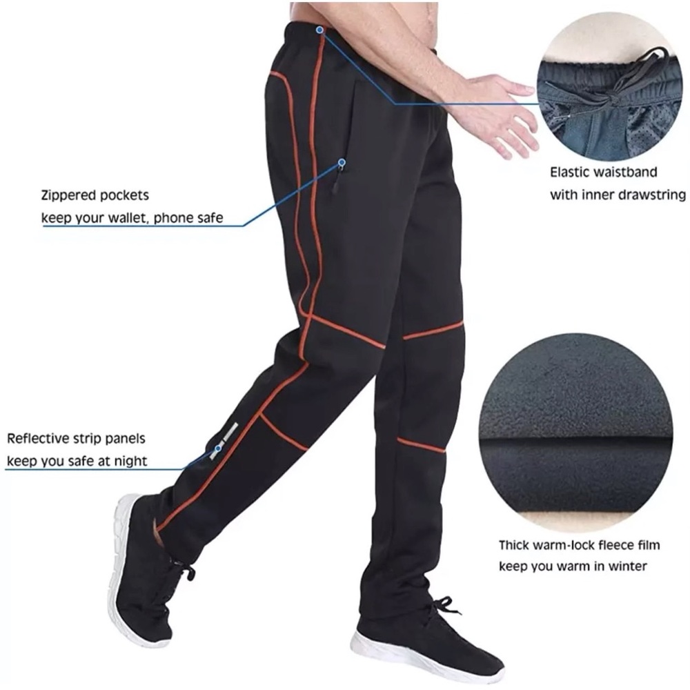 MAXTREE men’s windproof thermal fleece pants